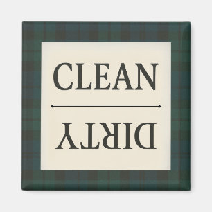 Clean Dirty Black Watch Play Dishwasher Magnet