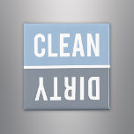 Clean Dirty Blue och Slate Dishwasher Magnet<br><div class="desc">Grått-blått,  skiffer och vita rena,  smutsiga Dishwasher-magneter. Vänd eller vänd magneten för att rengöra eller smutsa fram diskmaskinen för att informera familjen om diskarna inuti.  Enkel modern design.</div>