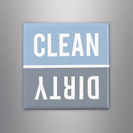 Clean Dirty Blue och Slate Dishwasher Magnet