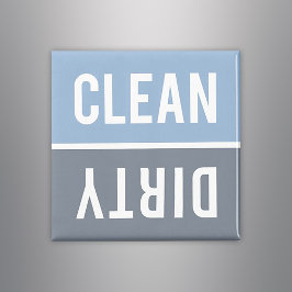 Clean Dirty Blue och Slate Dishwasher Magnet