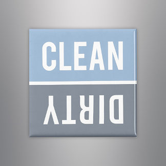 Clean Dirty Blue och Slate Dishwasher Magnet
