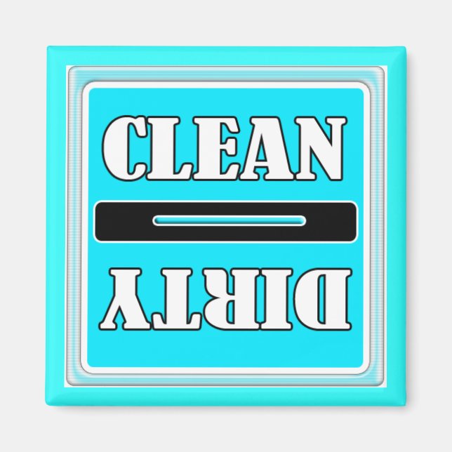 Clean Dirty Dish Washer Magnet (Framsidan)