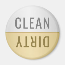 Clean Dirty Dishwasher Faux Silver Guld