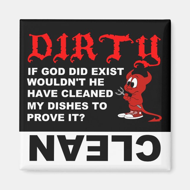 Clean Dirty Dishwasher magnet (Framsidan)