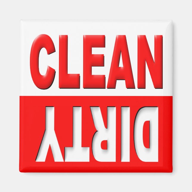 Clean Dirty Dishwasher magnet (Framsidan)