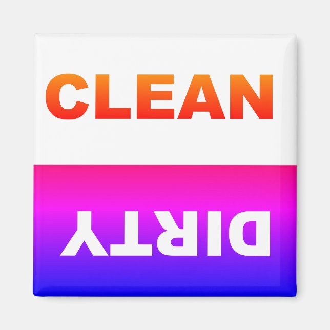 Clean Dirty Dishwasher magnet (Framsidan)