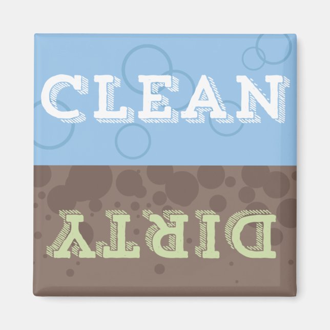 Clean Dirty Dishwasher Magnet (Framsidan)
