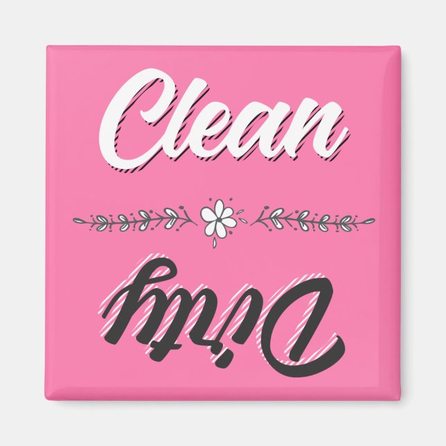 Clean Dirty Dishwasher Magnet (Framsidan)