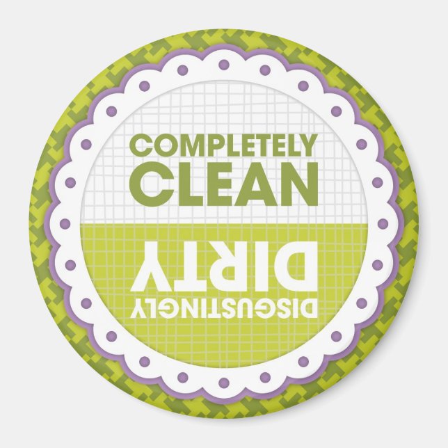 Clean Dirty Dishwasher Magnet (Framsidan)
