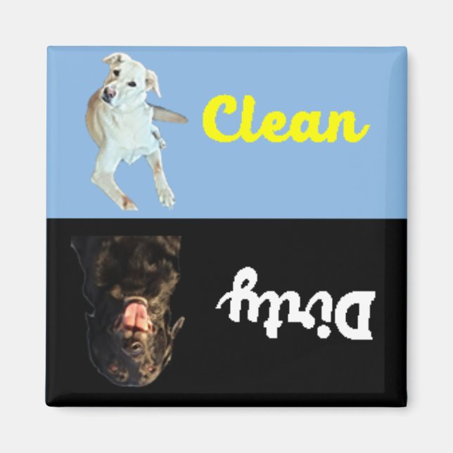 Clean - Dirty Dishwasher Magnet (Framsidan)