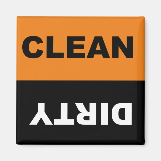 Clean Dirty Dishwasher magnet (Framsidan)