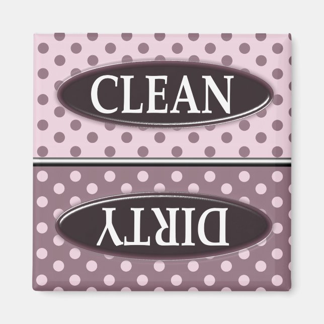 Clean Dirty Dishwasher magnet (Framsidan)