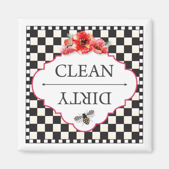 Clean Dirty Dishwasher Magnet (Framsidan)