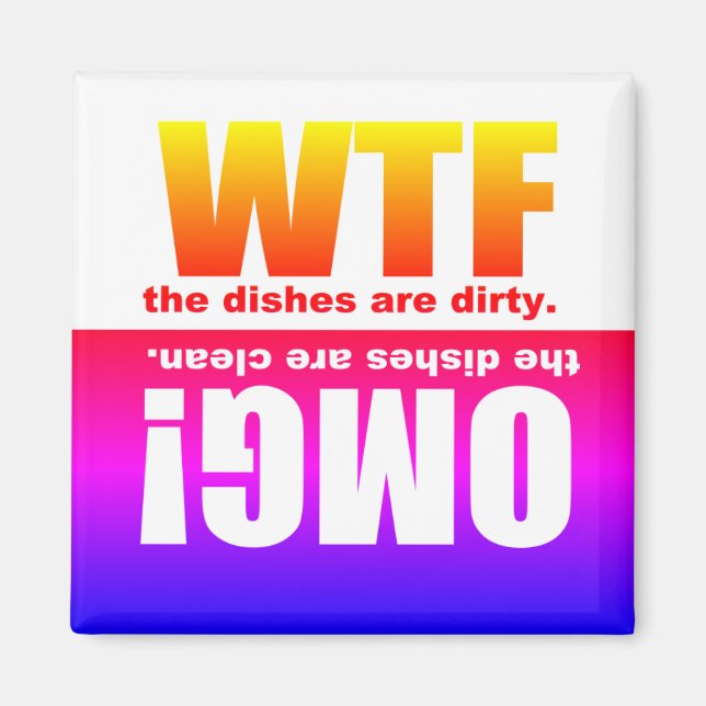 Clean Dirty Dishwasher magnet (Framsidan)