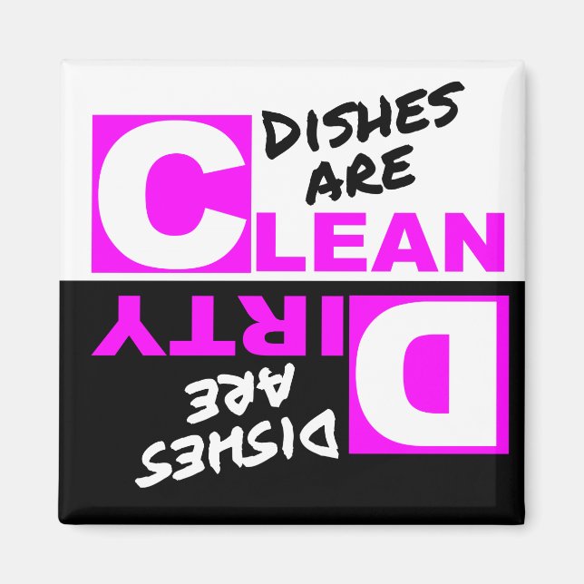 Clean Dirty Dishwasher magnet (Framsidan)
