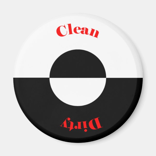 Clean - Dirty Dishwasher Magnet (Framsidan)
