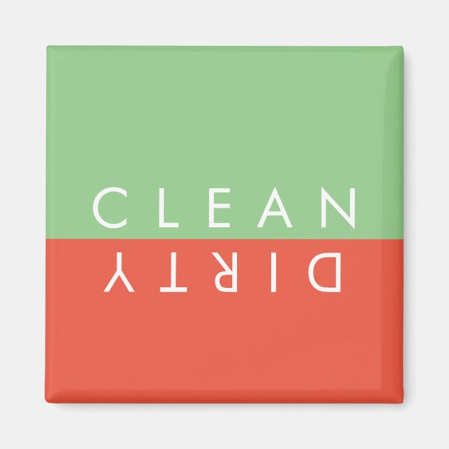 Clean Dirty Dishwasher Magnet (Framsidan)