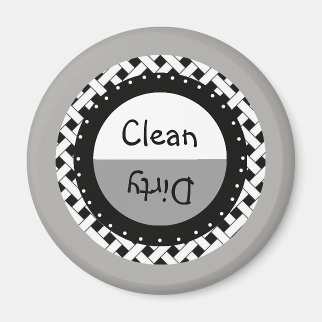 Clean Dirty Dishwasher Magnet (Framsidan)