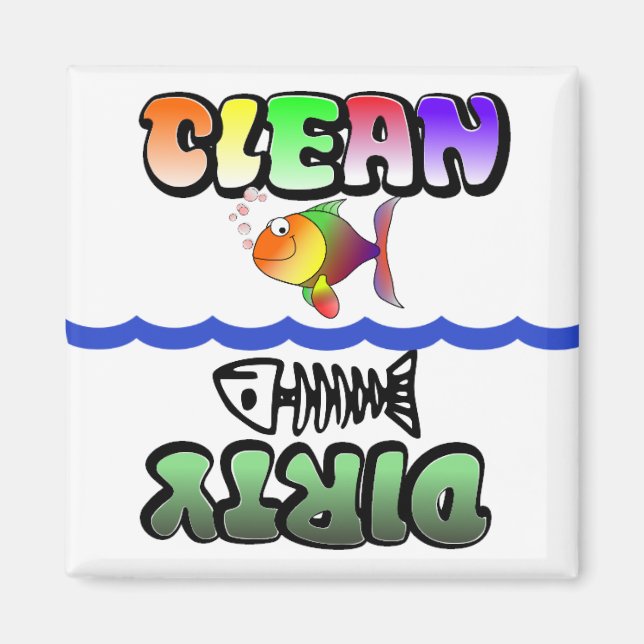 Clean Dirty Dishwasher magnet (Framsidan)