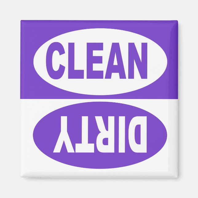 CLEAN & DIRTY DISHWASHER MAGNET (Framsidan)