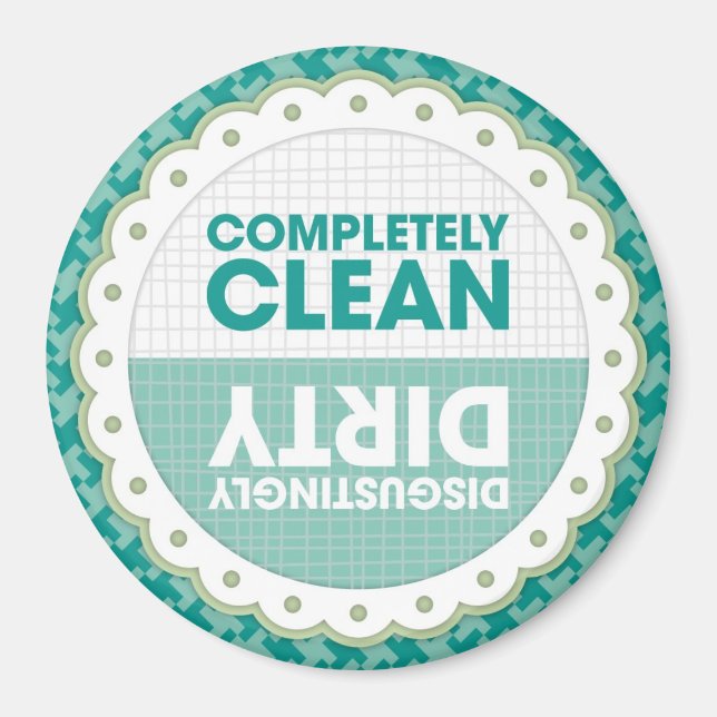 Clean Dirty Dishwasher Magnet (Framsidan)