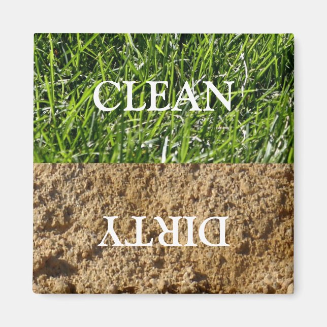 Clean Dirty Dishwasher Magnet (Framsidan)