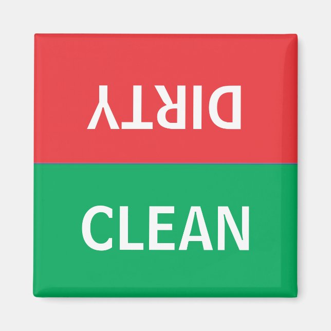 Clean Dirty Dishwasher Magnet (Framsidan)