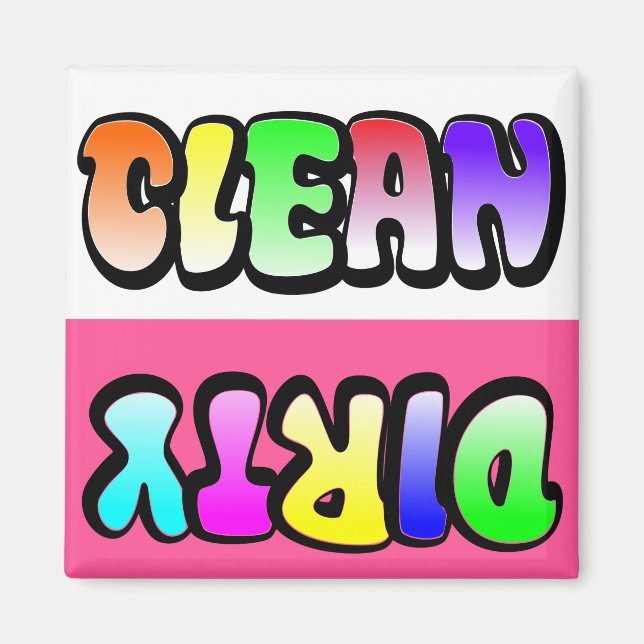 Clean Dirty Dishwasher magnet (Framsidan)