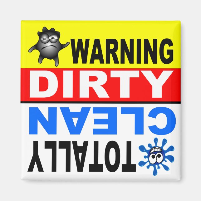 Clean Dirty Dishwasher magnet (Framsidan)