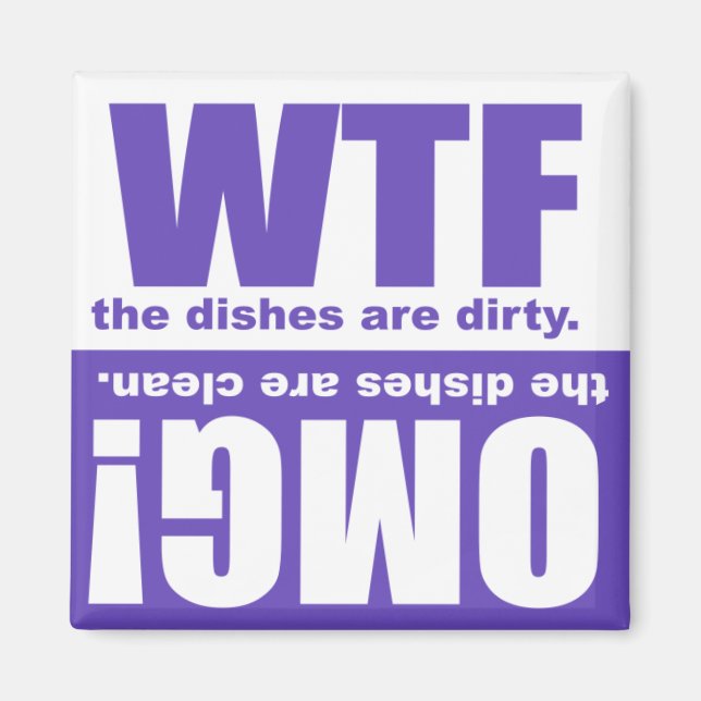 Clean Dirty Dishwasher magnet (Framsidan)