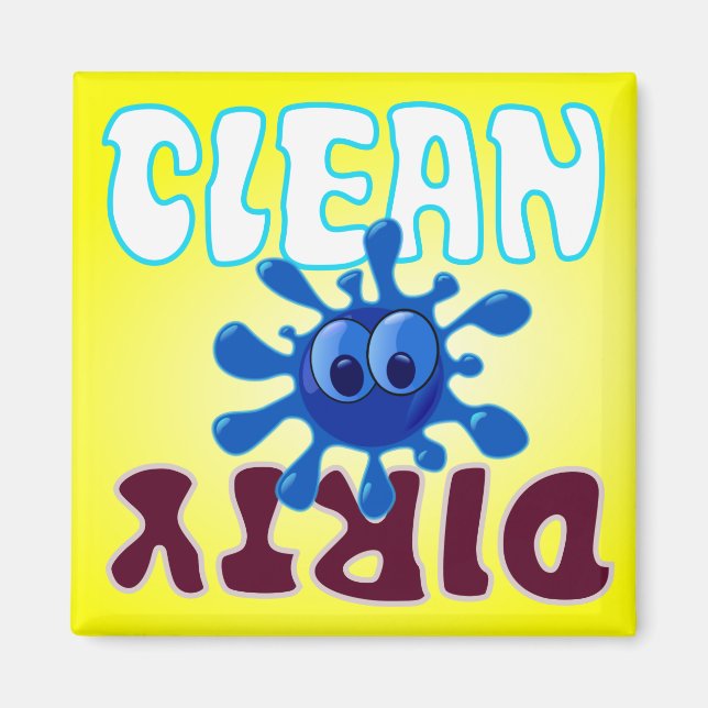 Clean Dirty Dishwasher magnet (Framsidan)