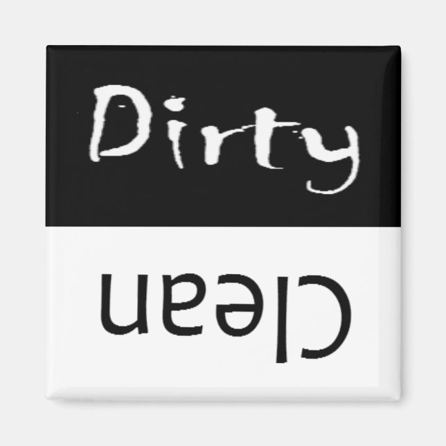 Clean Dirty Dishwasher Magnet (Framsidan)