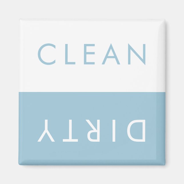 Clean Dirty Dishwasher Magnet i Anpassningsbar Fär (Framsidan)