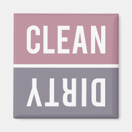 Clean Dirty Dusty Ro Lila Dishwasher Magnet