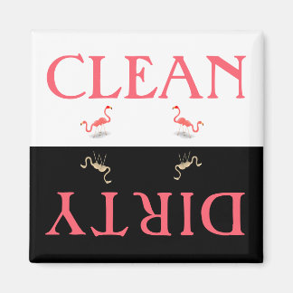 Clean Dirty Flamingo Dishwasher Magnet