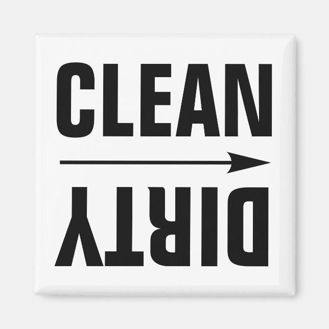 CLEAN DIRTY FRIDGE MAGNETS MAGNET (Framsidan)