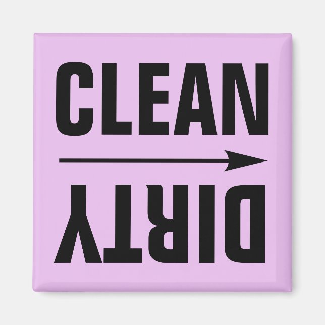 CLEAN DIRTY FRIDGE MAGNETS MAGNET (Framsidan)