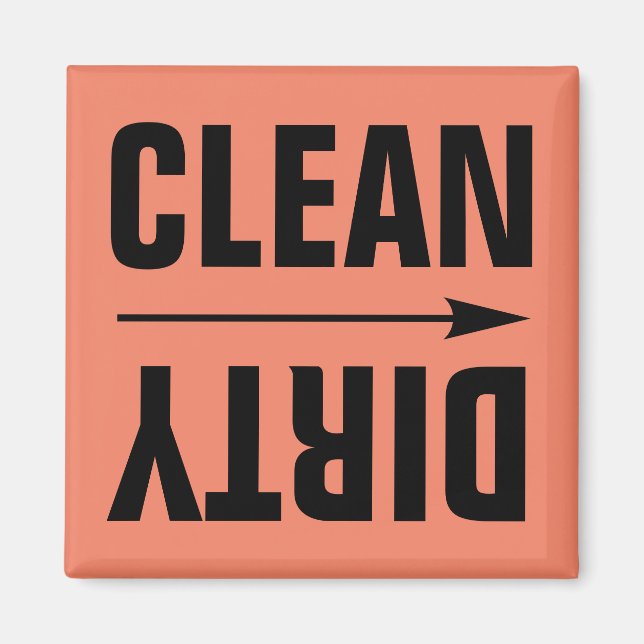 CLEAN DIRTY FRIDGE MAGNETS MAGNET (Framsidan)