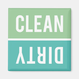 Clean Dirty Mint och Turcos Dishwasher Magnet