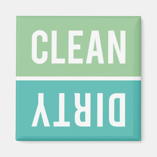 Clean Dirty Mint och Turcouise Dishwasher Magnet