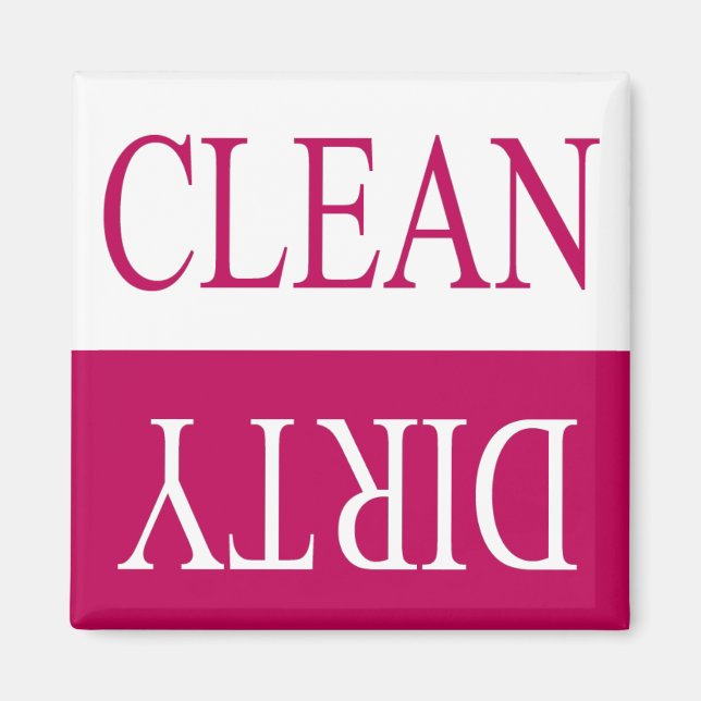 Clean dirty-Pink dishwasher magnet (Framsidan)