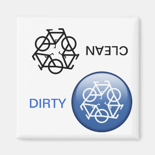 "CLEAN/DIRTY" Re-Cycle Dishwasher Magnet