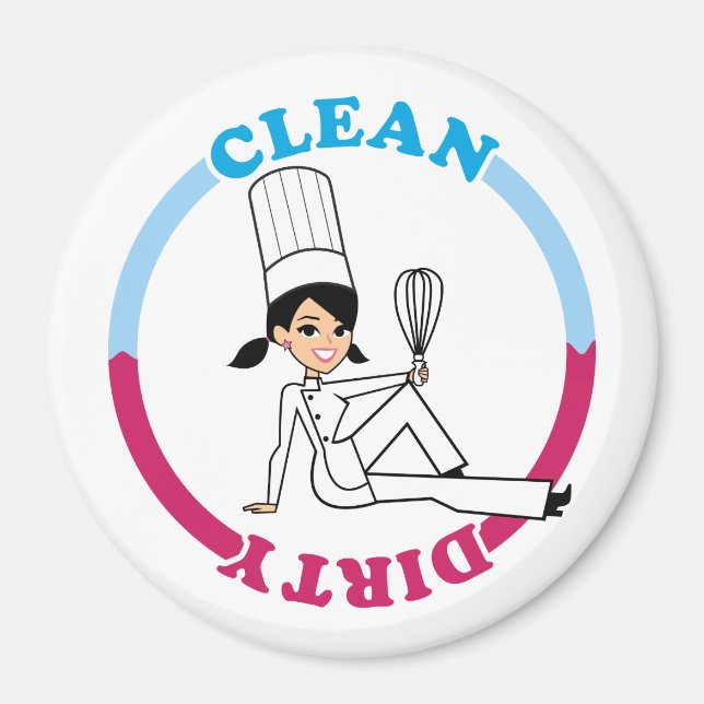 Clean Dirty Reminder Dishwasher Magnet Large (Framsidan)