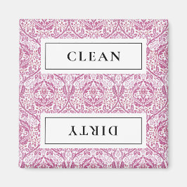 CLEAN DIRTY Rosa Blommigt Dishwasher Magnet