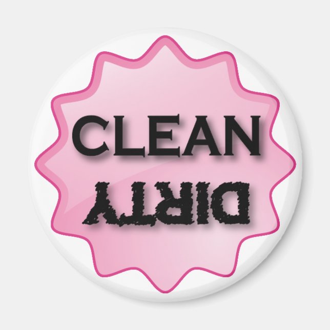 CLEAN DIRTY - rosa Magnet (Framsidan)