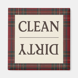 Clean Dirty Royal Stewart Play Dishwasher Magnet