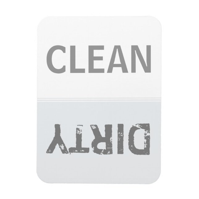 Clean Dirty Snö White Dishwasher Magnet (Vertikal)