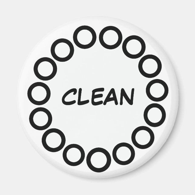 "CLEAN" Dishwasher Magnet ("DIRTY" säljs separat) (Framsidan)