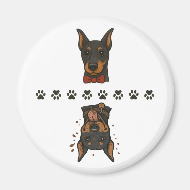 Clean Dobie Dirty Dobie No Text Dishwasher Magnet (Framsidan)