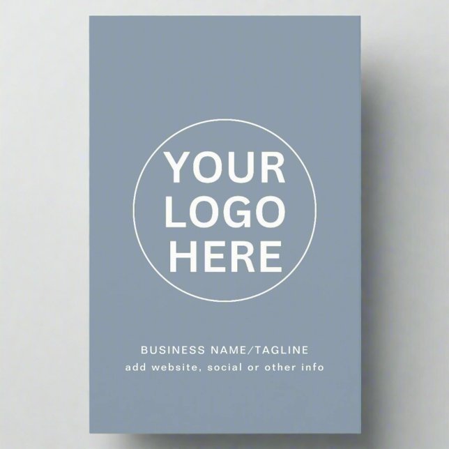 Clean Dusty Blue l Business Logotyp Marknadsföring Flygblad (Skapare uppladdad)